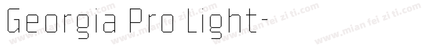 Georgia Pro Light字体转换